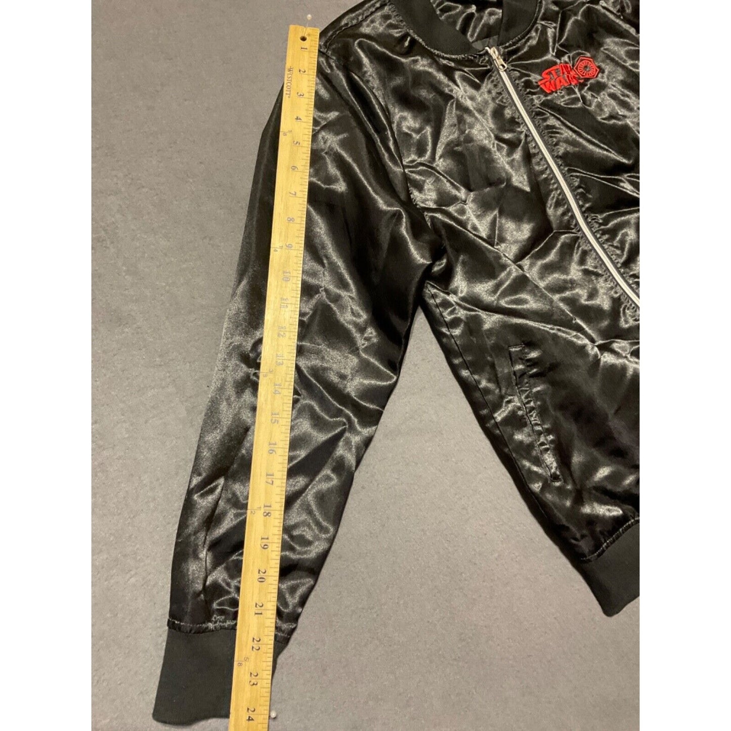 Star Wars Youth Satin Bomber Jacket LG Full Zip Outerwear