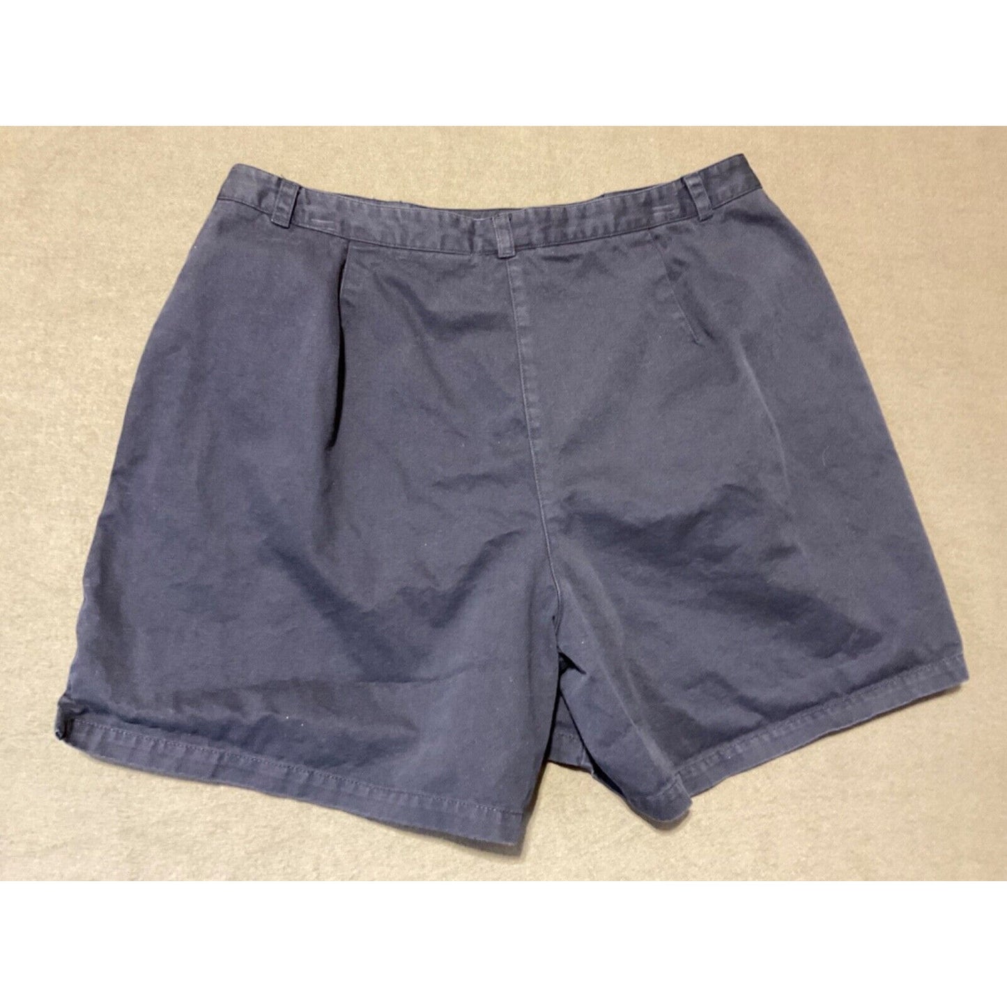 Villager Sport Liz Claiborne Navy Blue 100% Cotton Shorts Size 16