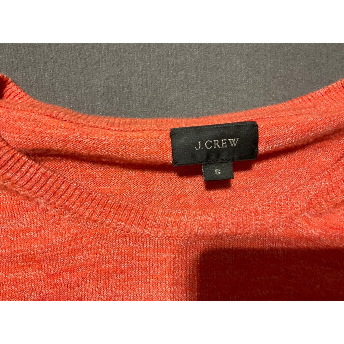 J.Crew Women's Small Lightweight Knit Sweater Orange Crewneck Casual Layering