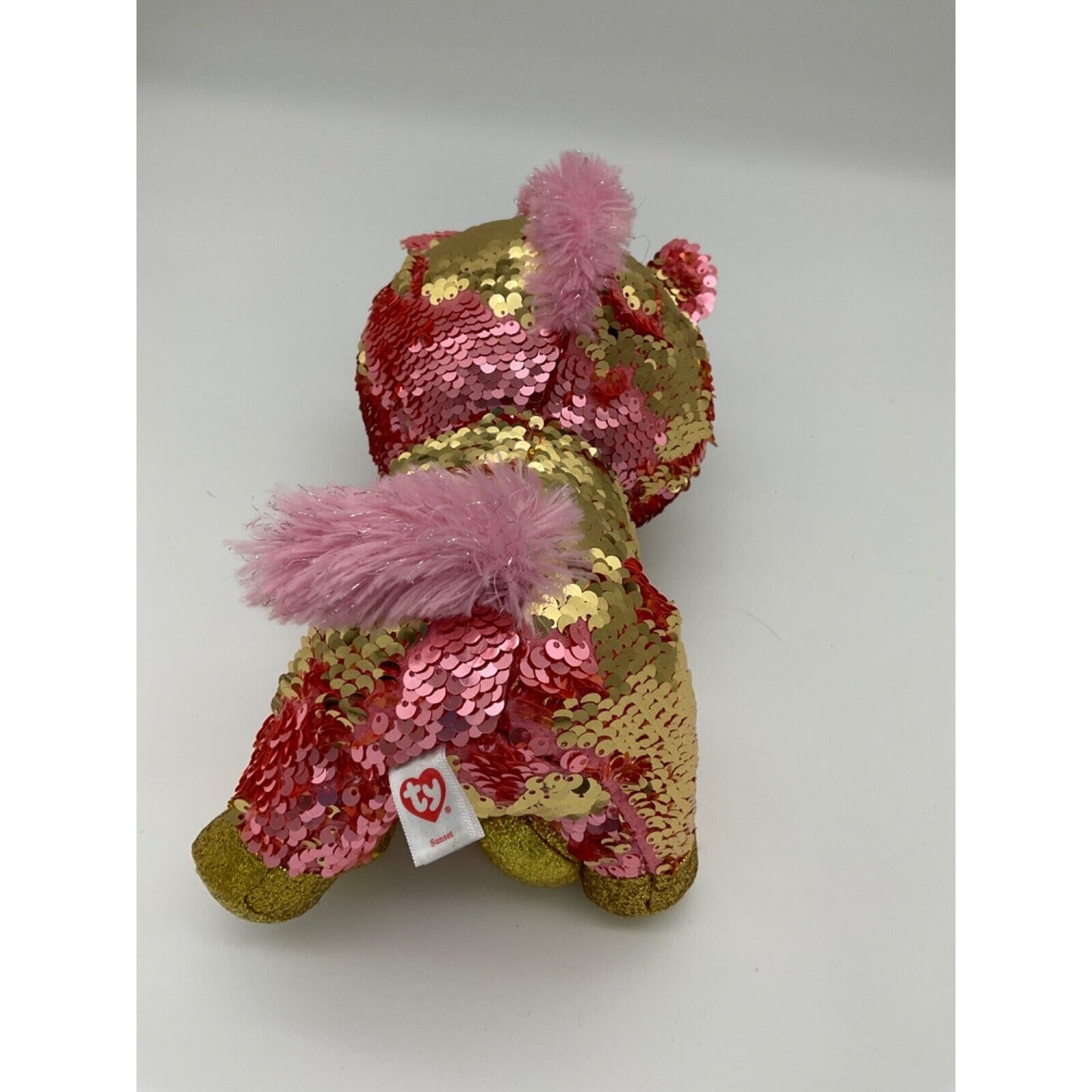 Sunset the Unicorn Beanie Boo by Ty - 10 Inches, Collectible, Good Condition