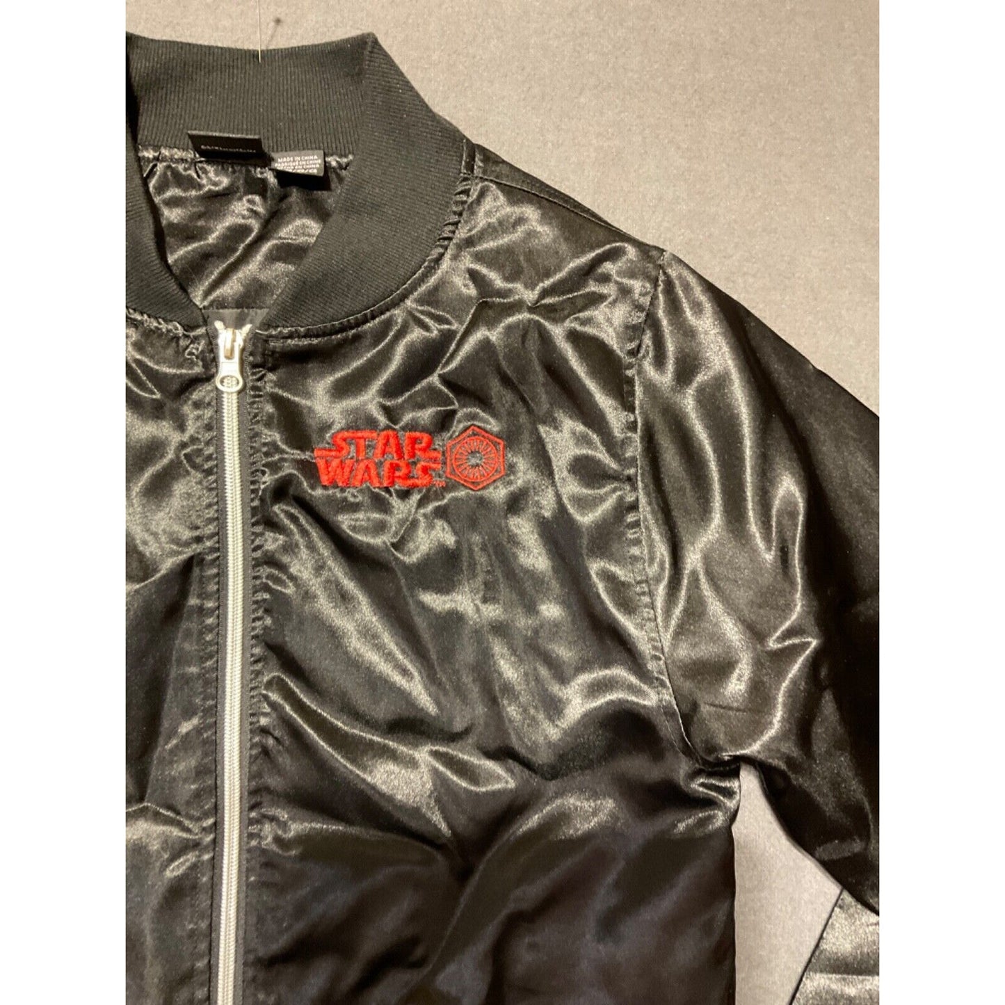 Star Wars Youth Satin Bomber Jacket LG Full Zip Outerwear