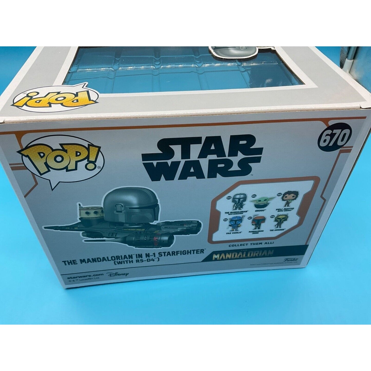 Funko Pop! Star Wars Mandalorian in N-1 Starfighter #670 New Sealed Box w/ R5-D4