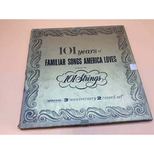 101 Years of Familiar Songs America Loves 3rd Anniversary 2 Record Set Vintage