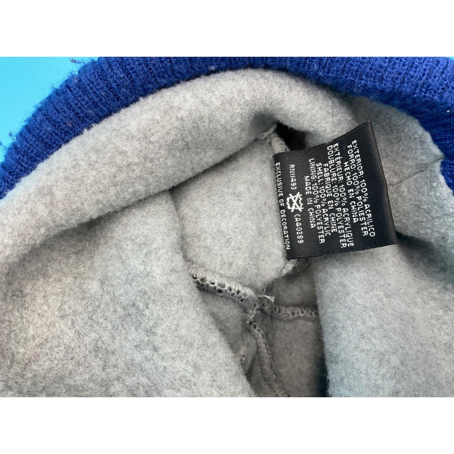 Buffalo Bills Knit Beanie by New Era NFL Blue with Pom and Fleece Lining