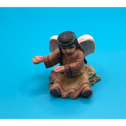 VTG Young Inc. Native American Indian Angel Figurine April Birth Month Western