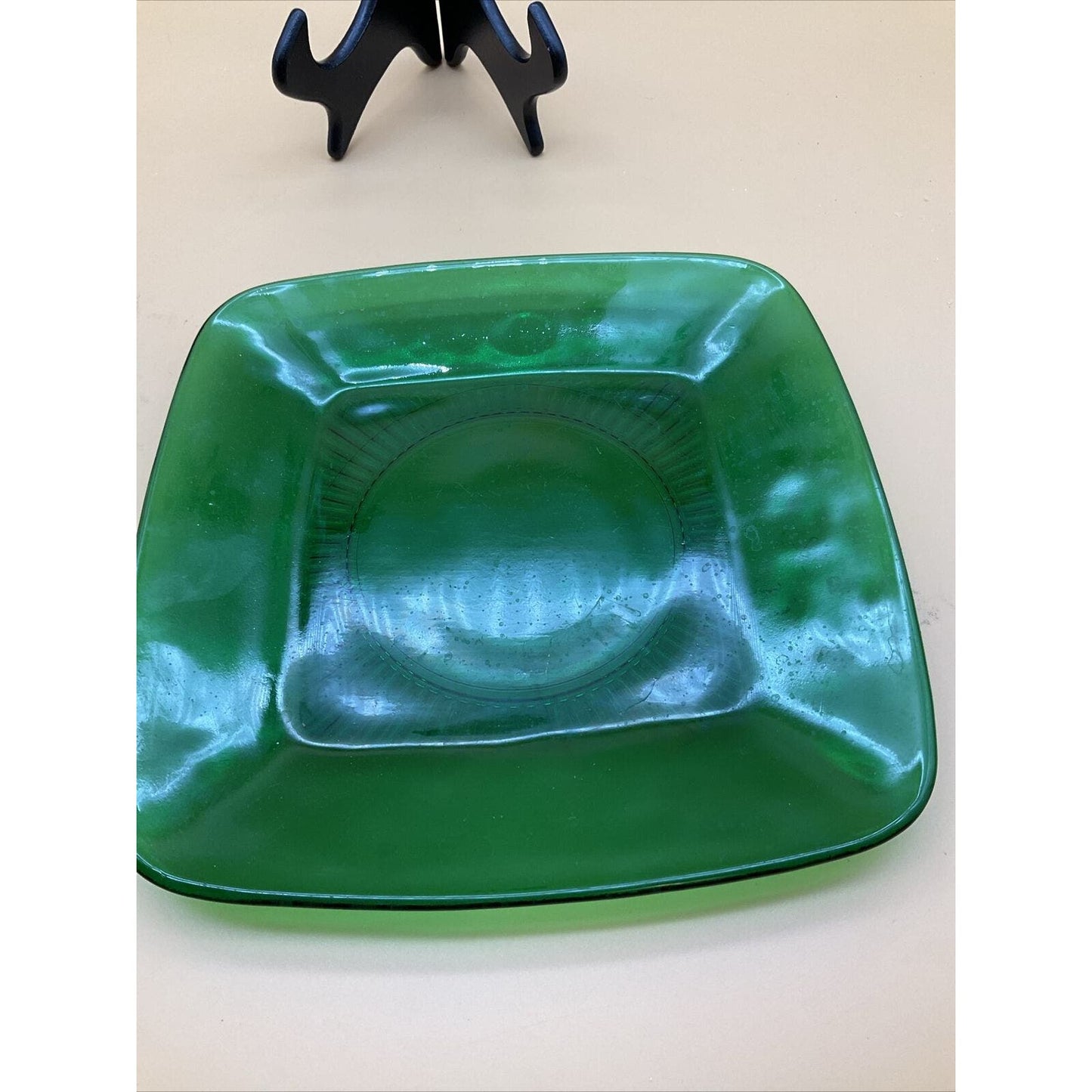 Vintage Anchor Hocking Charm Forest Green 8-1/4" Luncheon Plate, Mid-Century, US