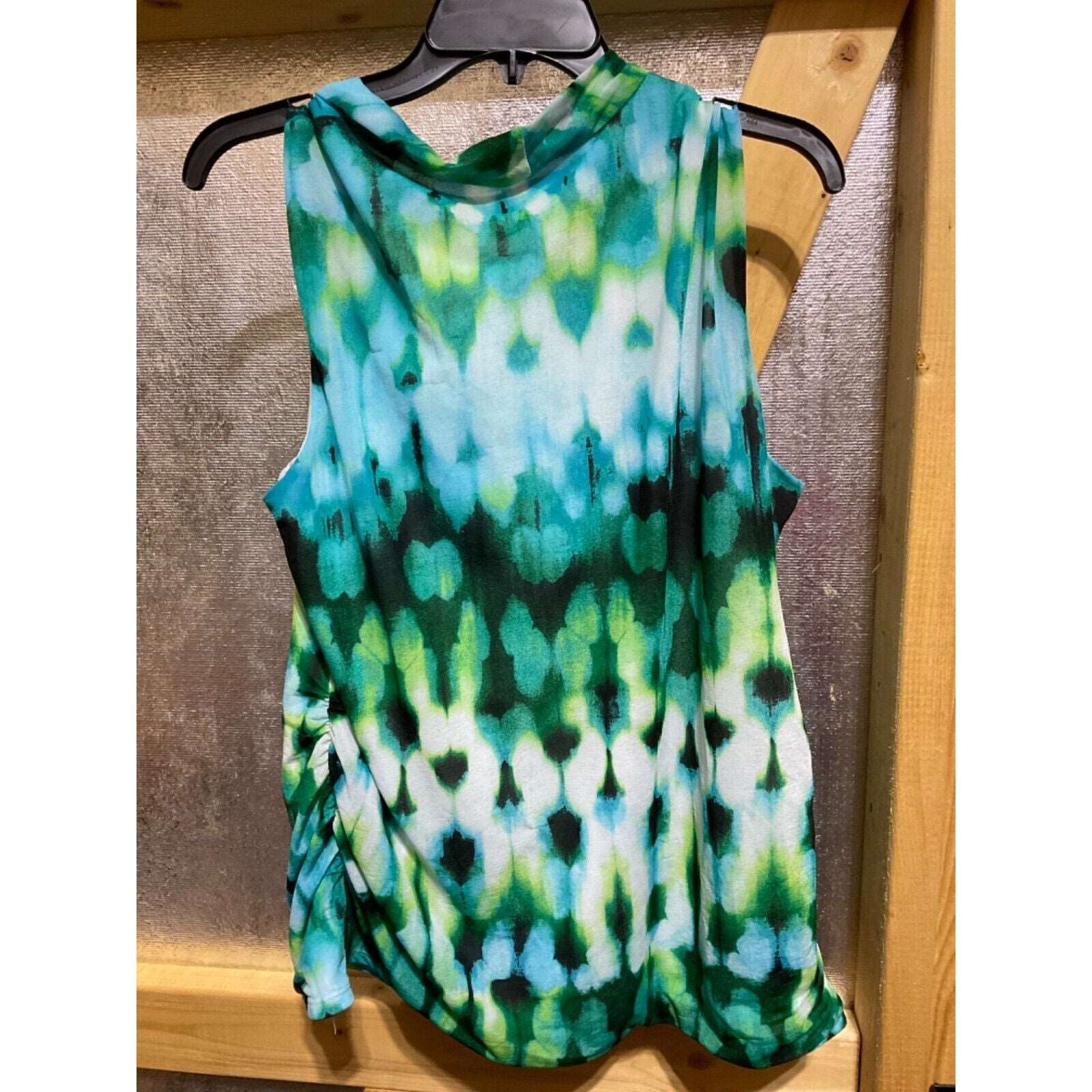 Dana Buchman XL Abstract Sleeveless Scoop Neck Tank Top 100% Polyester & Lined