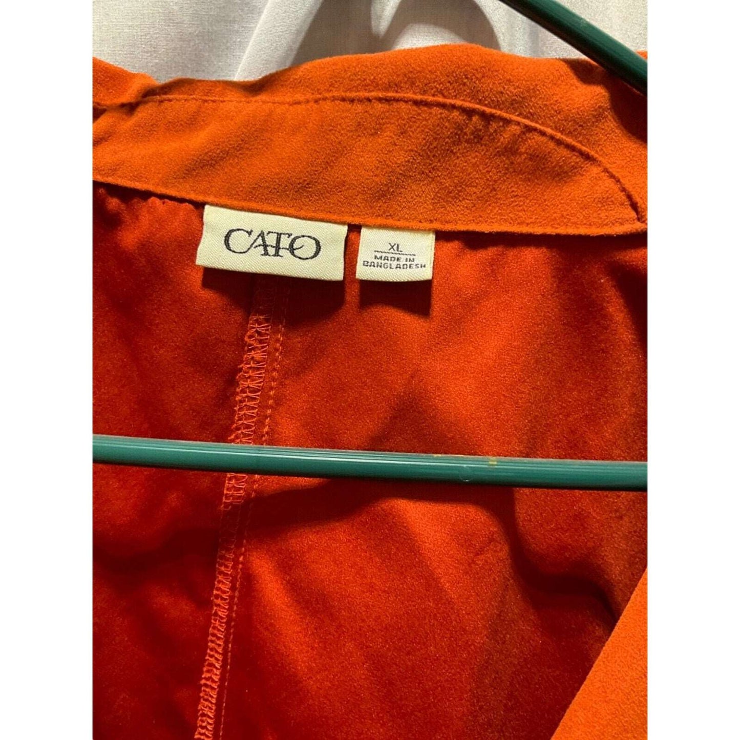 Cato Women's Blazer XL Burnt Orange Suede-Like Polyester