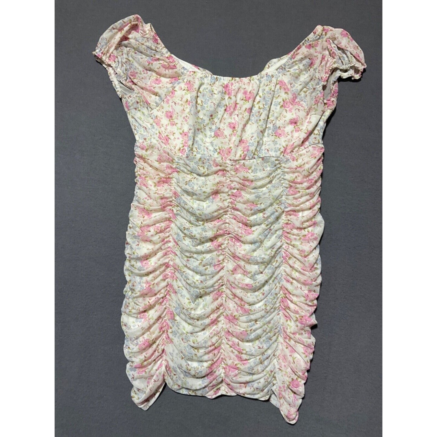 Madden NYC XXXL JR Pink Blue Floral Bodycon Dress Polyester-Spandex Blend Lined