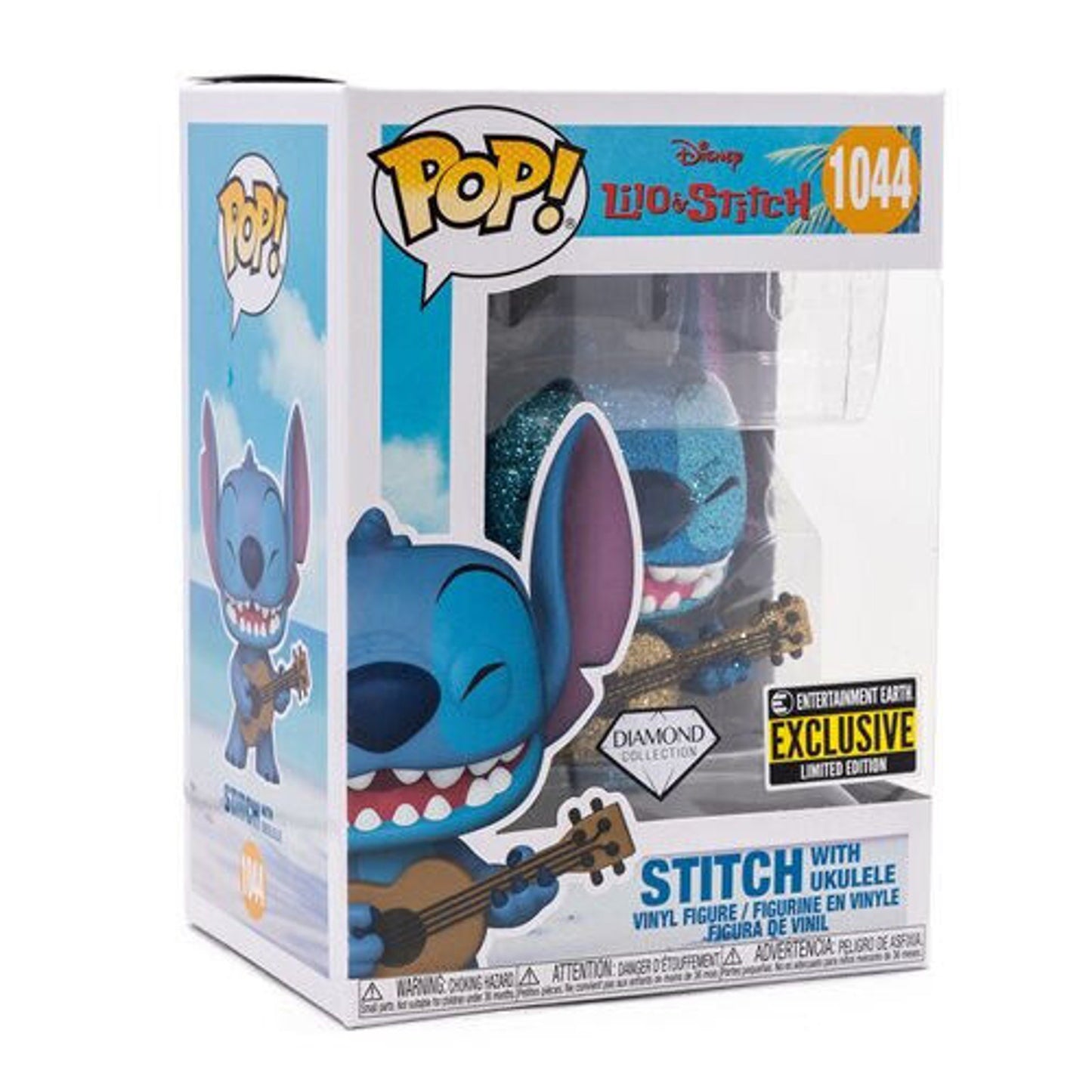 Lilo & Stitch Glitter Stitch Ukulele Funko Pop Vinyl Figure #1044 Disney New