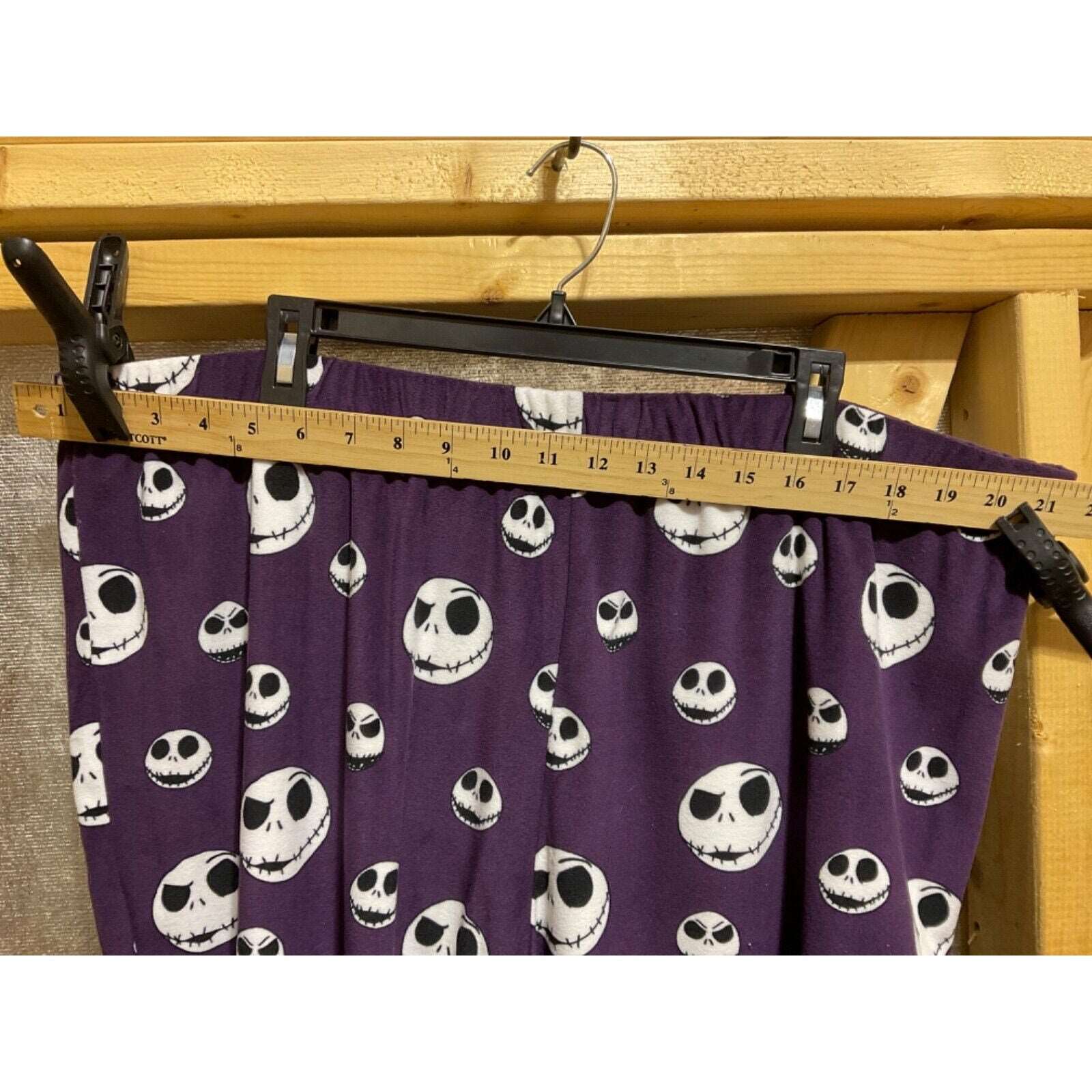 Disney Skellington "Nightmare Before Coffee" Christmas Pajamas 2PC 3X Purple