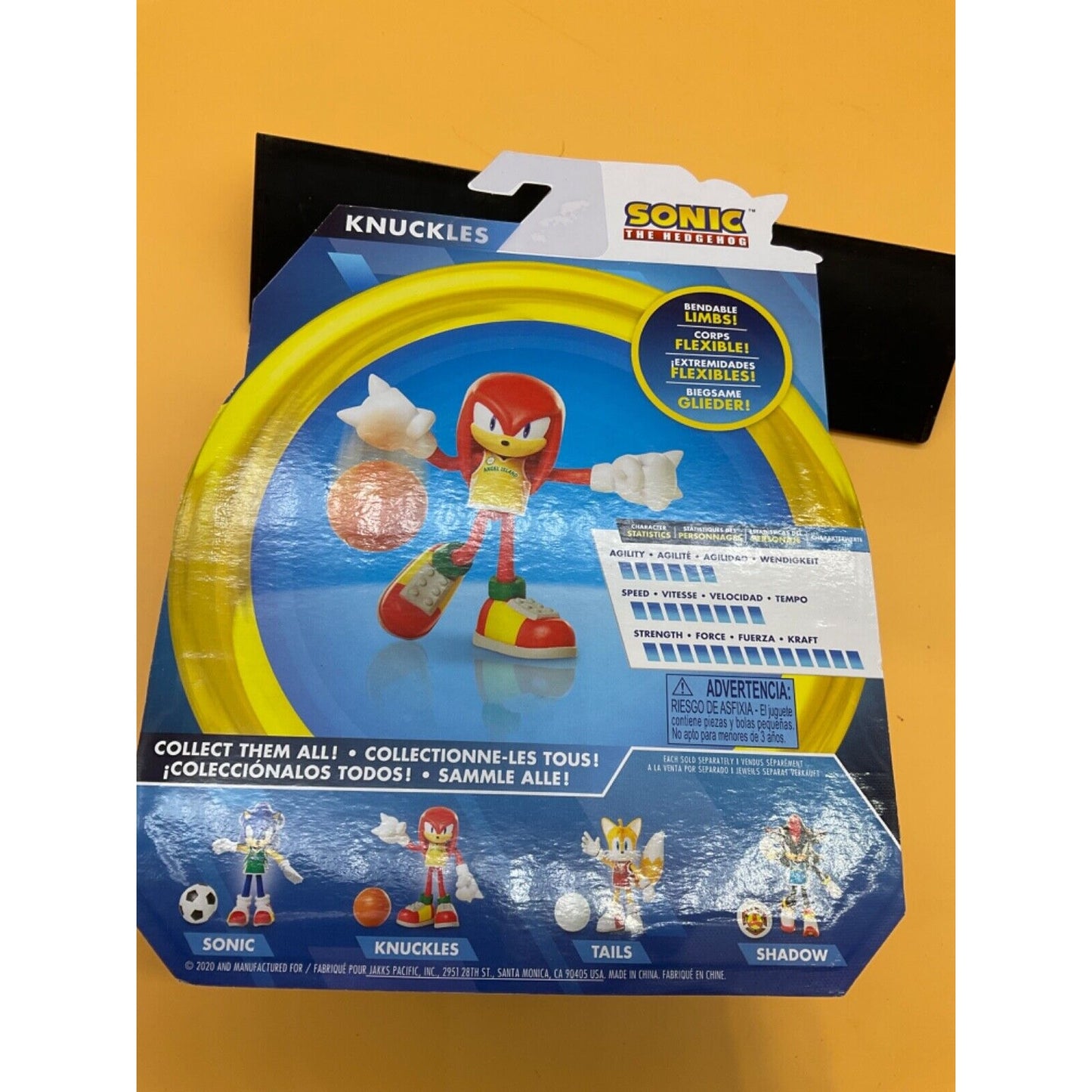 Sonic the Hedgehog Bendable Knuckles w/ Basketball Action Figure - Sealed & Rare