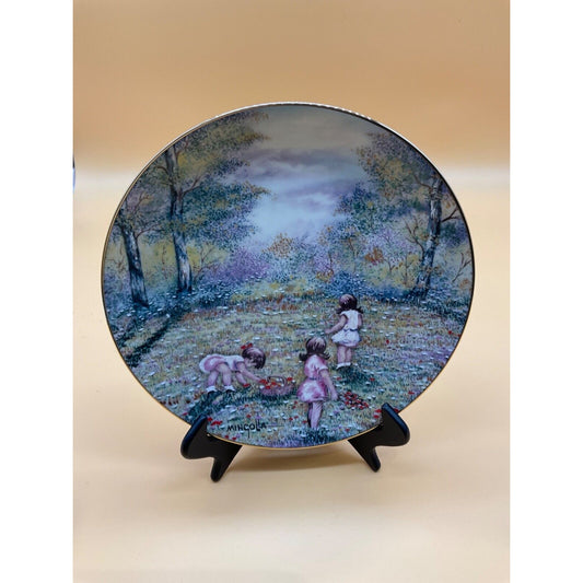 Vtg Dominic Mingolla Picking Flowers 1977 Limited Edition Collectors Club Plate