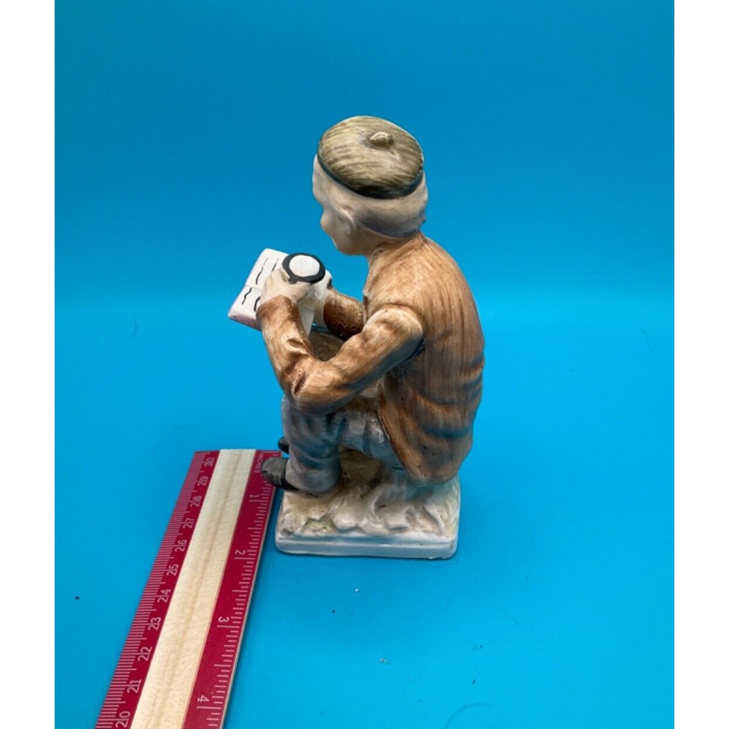 Vintage Norleans Japan Figurine Old Man Reading Book 5.5" Collectible Grandpa