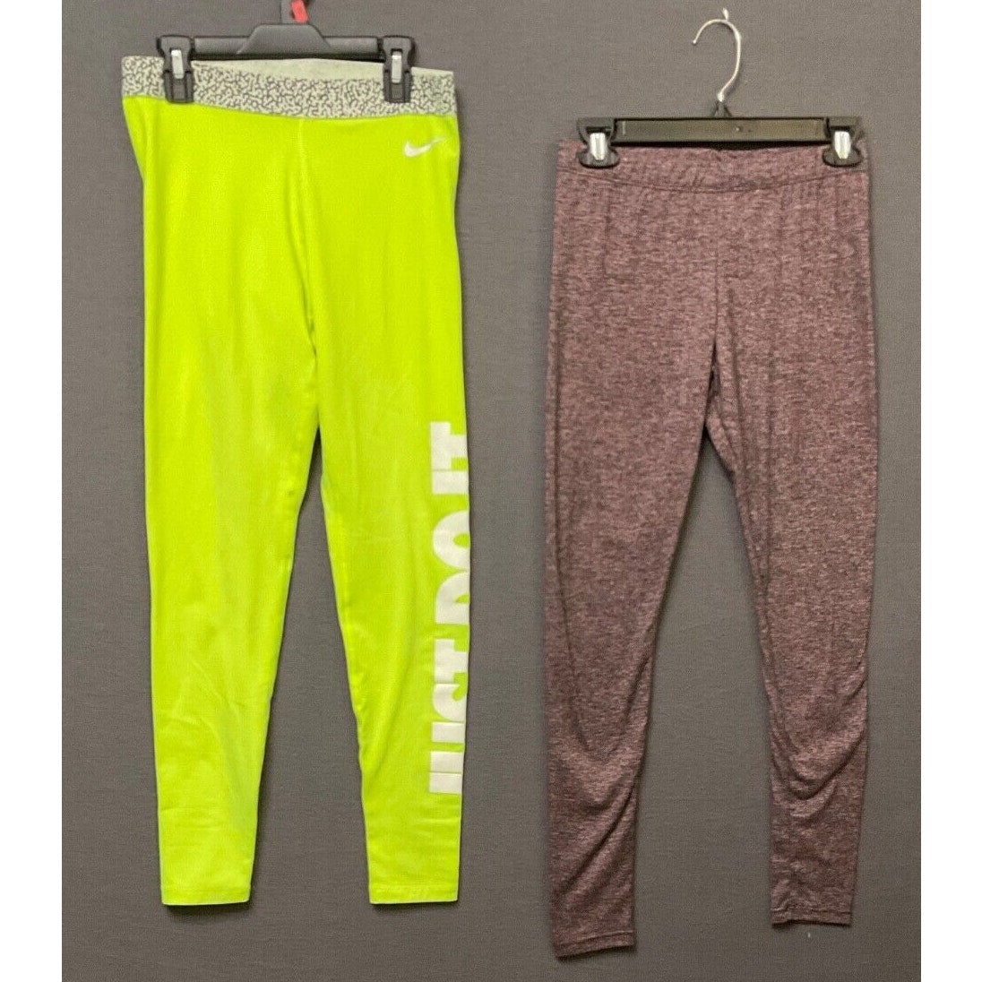 Nike Pro Dri-Fit & Style 5 Leggings Lot Medium Yellow & Brown Stretch Activewear