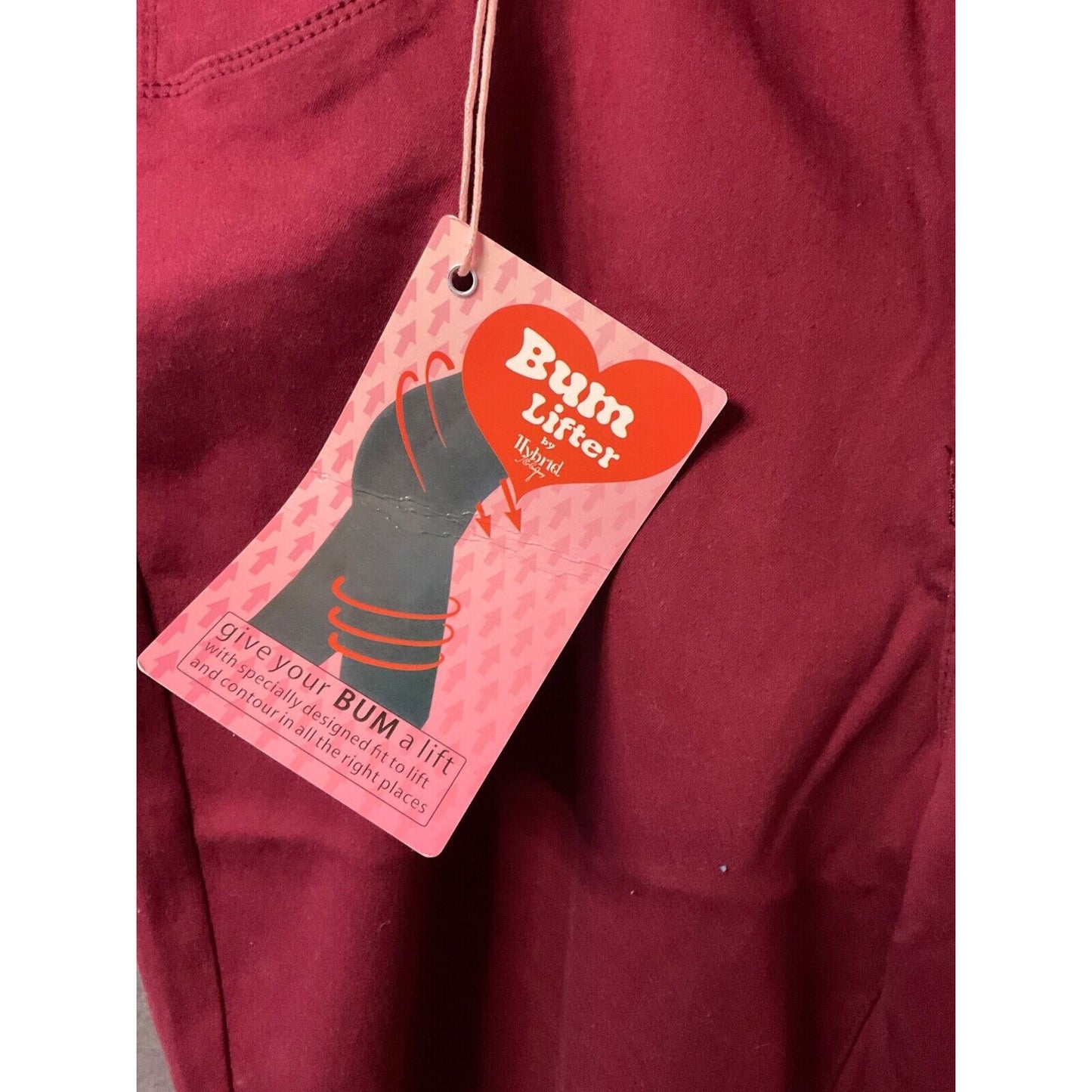 Hybrid & Company Women's Burgundy Skinny Jeans Size 22, Bum Lifter, Stretch NWT