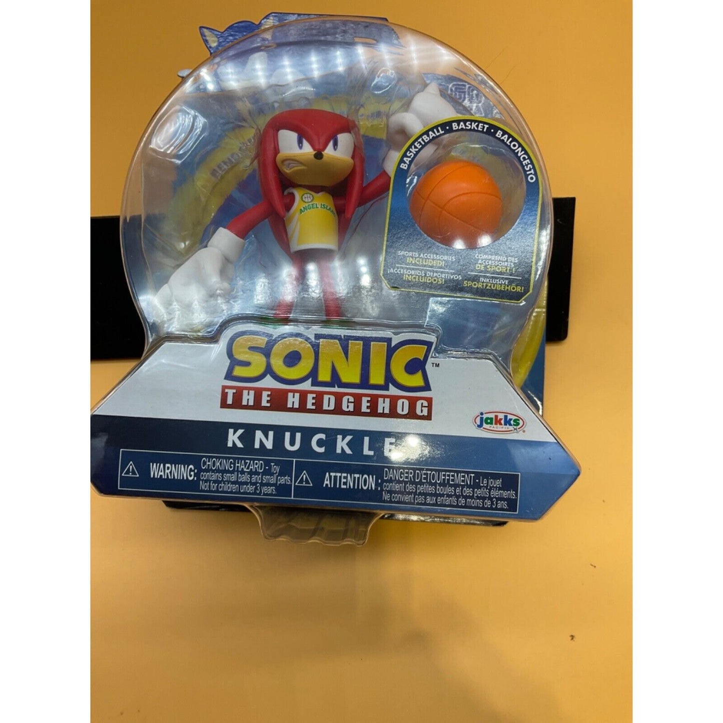 Sonic the Hedgehog Bendable Knuckles w/ Basketball Action Figure - Sealed & Rare