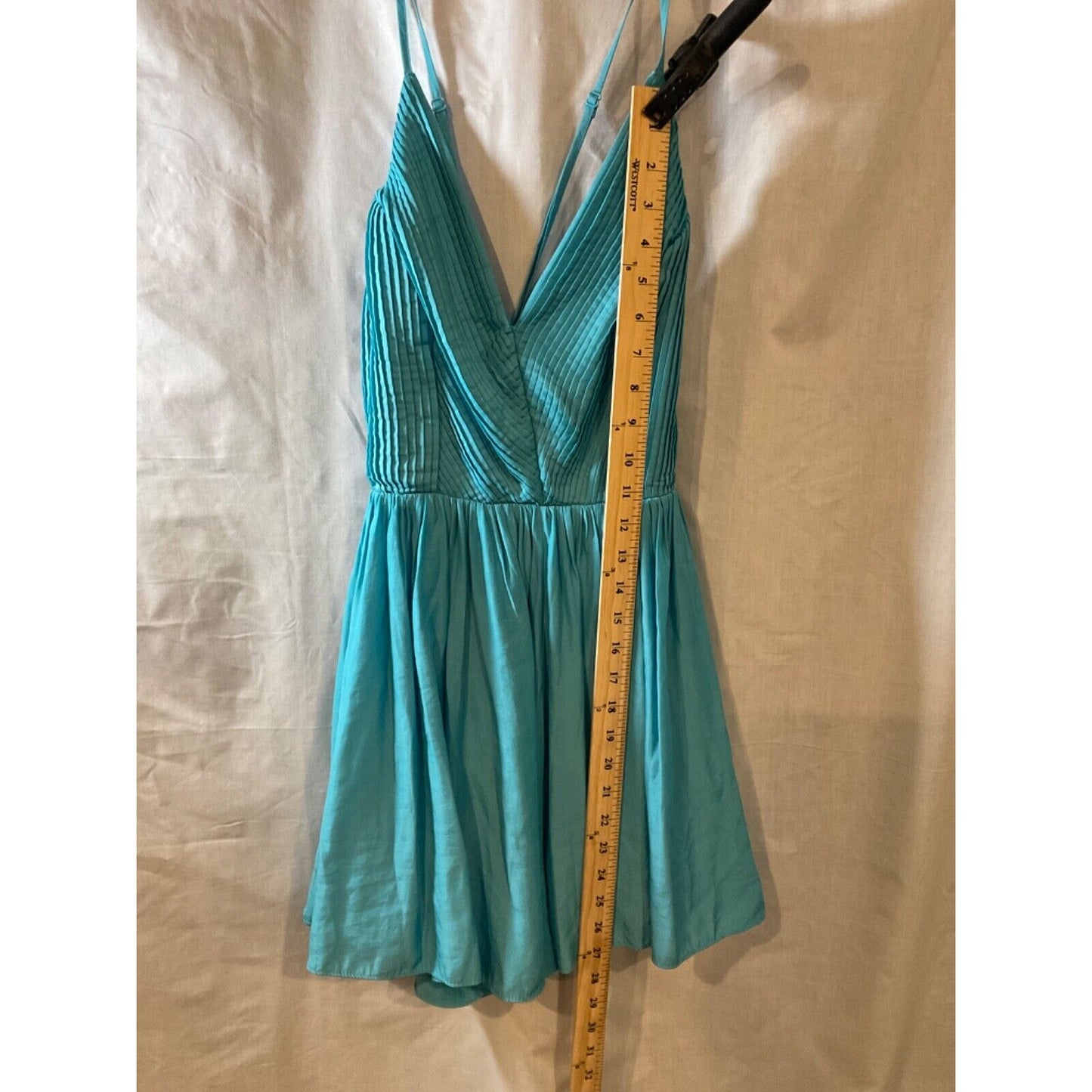 Vestique Blue Skort Dress Size Medium, Sleeveless, Zip Back, Side Pockets NWT