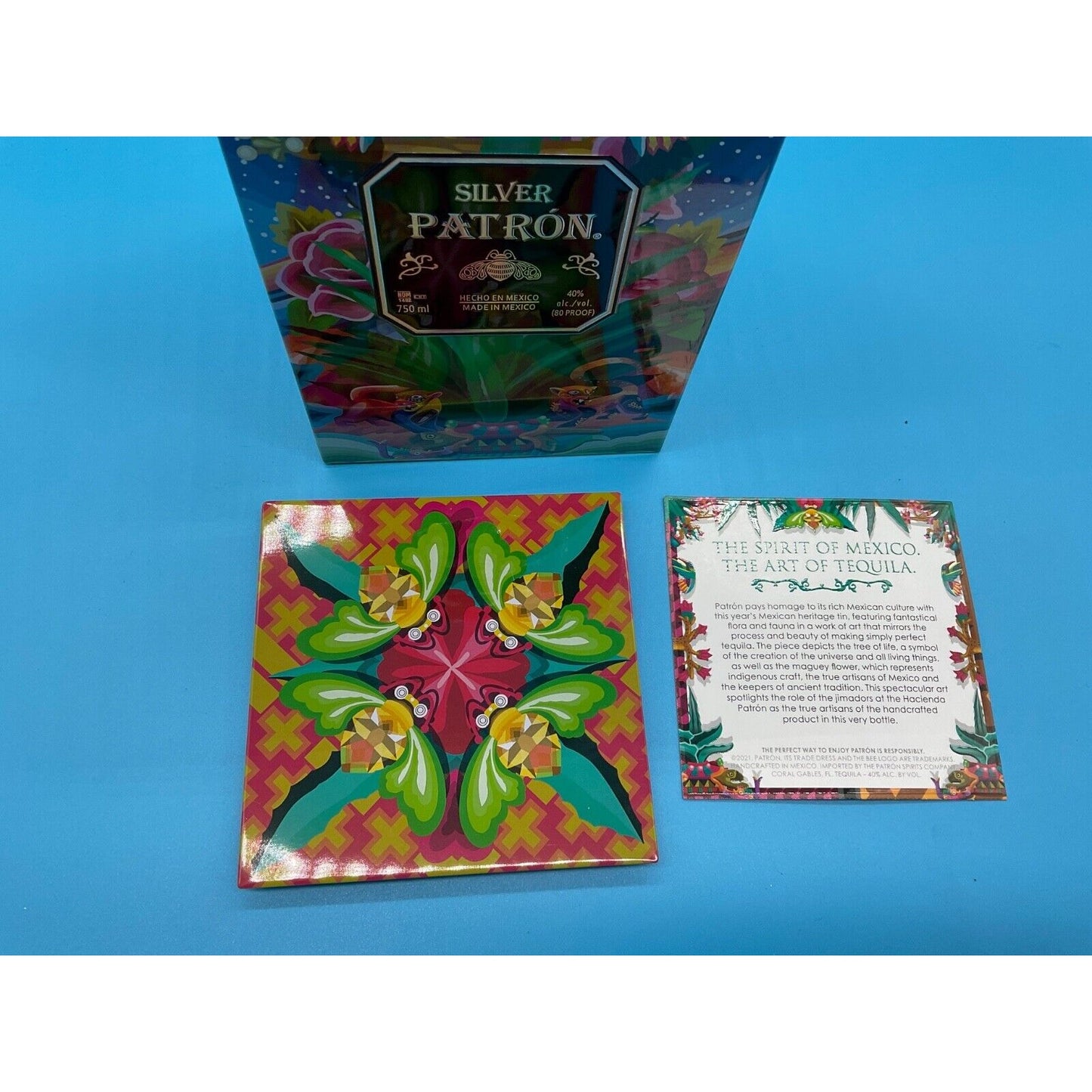 2021 Silver Patron Limited Edition Tequila Bottle Collectible Tin *Mint*