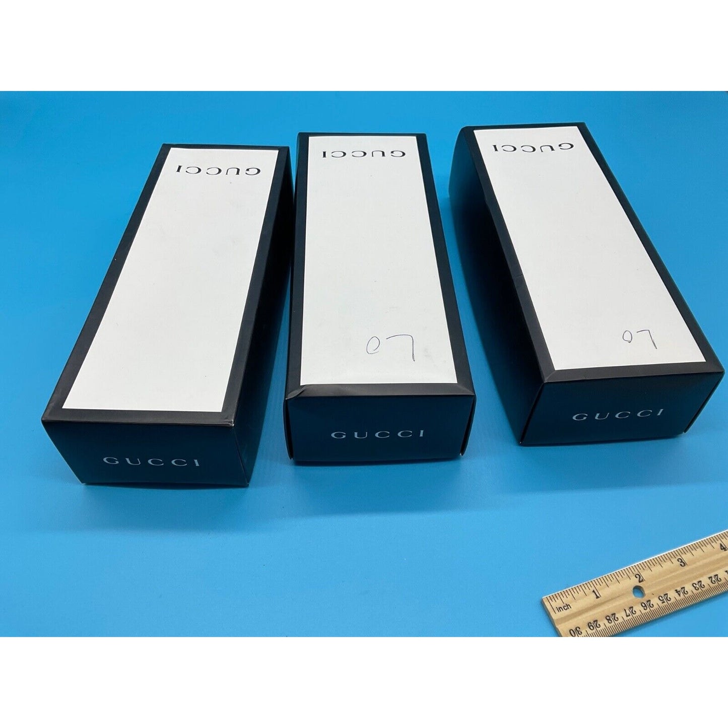 Gucci Empty Gift Boxes Set of 3 Approx 9.5" x 3.5" x 2" Read Description