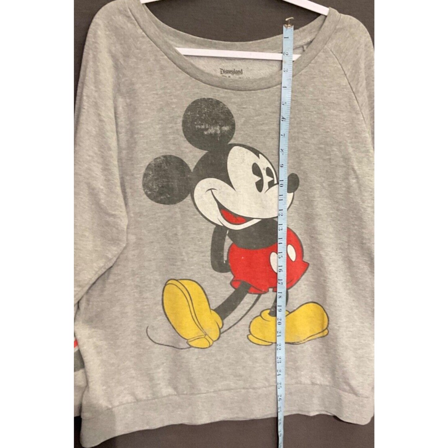 Disneyland Walt Disney World XXL Gray Mickey Mouse Sweatshirt Vintage Look