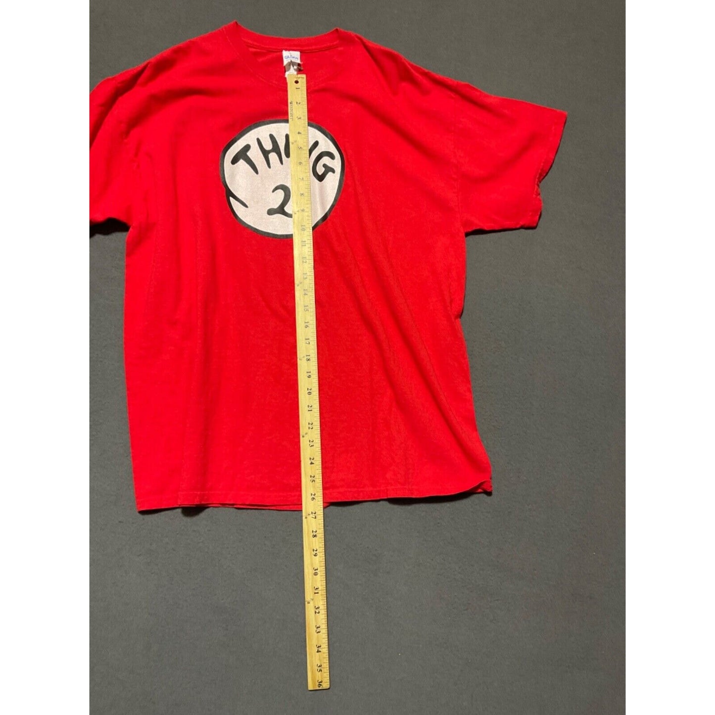 Thing 2 Red Tee XL Graphic Print Cotton Retro Fun Dr. Seuss Style