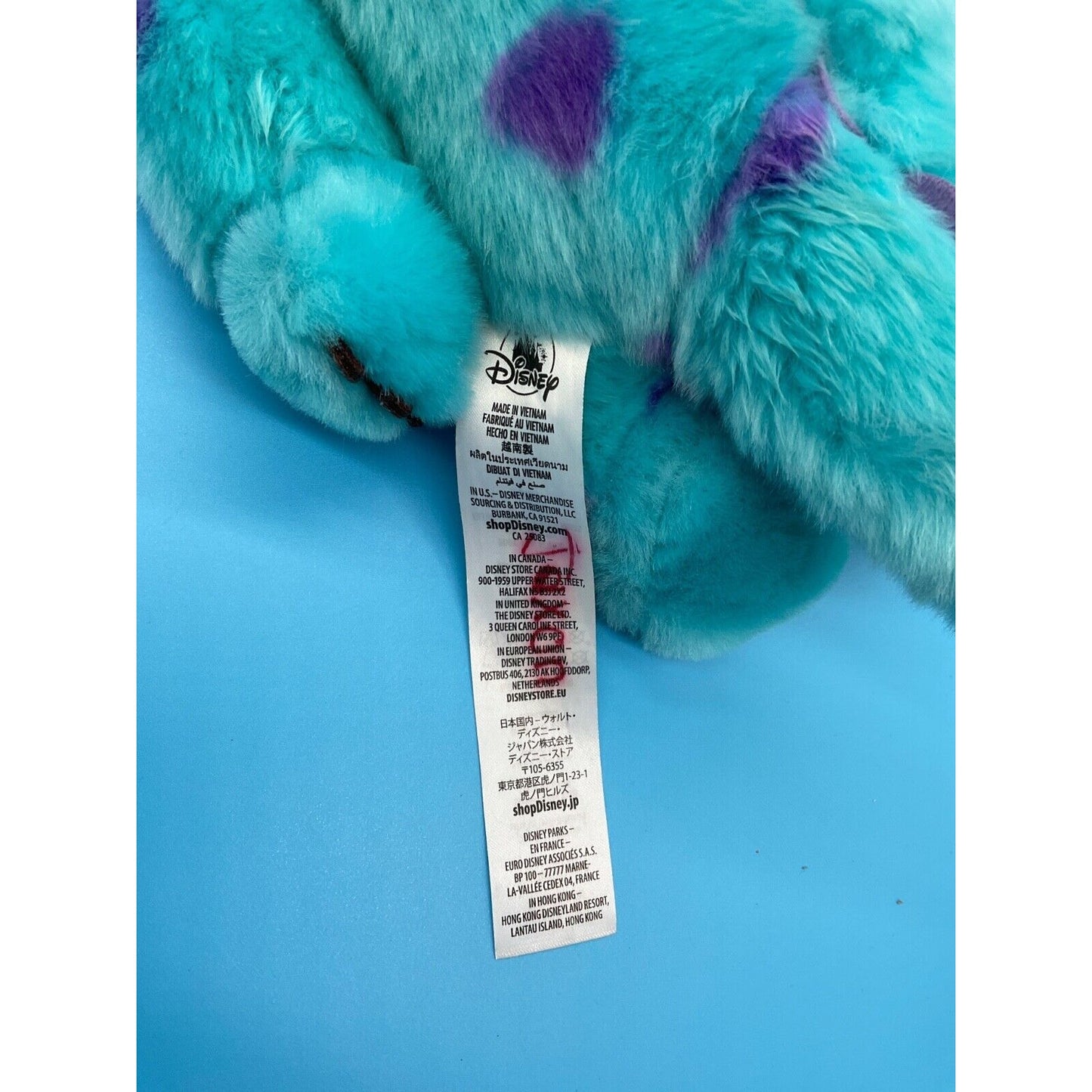 Disney Store Pixar Monsters Inc Sulley Sully 14" Authentic Stuffed Plush Genuine
