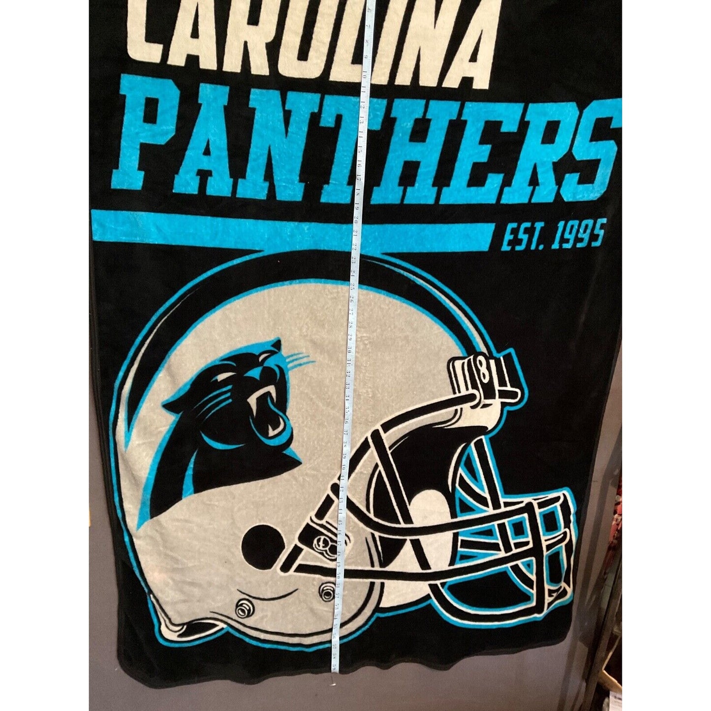 Carolina Panthers Blanket 60x45" NFL Team Logo Throw Black/Blue/White