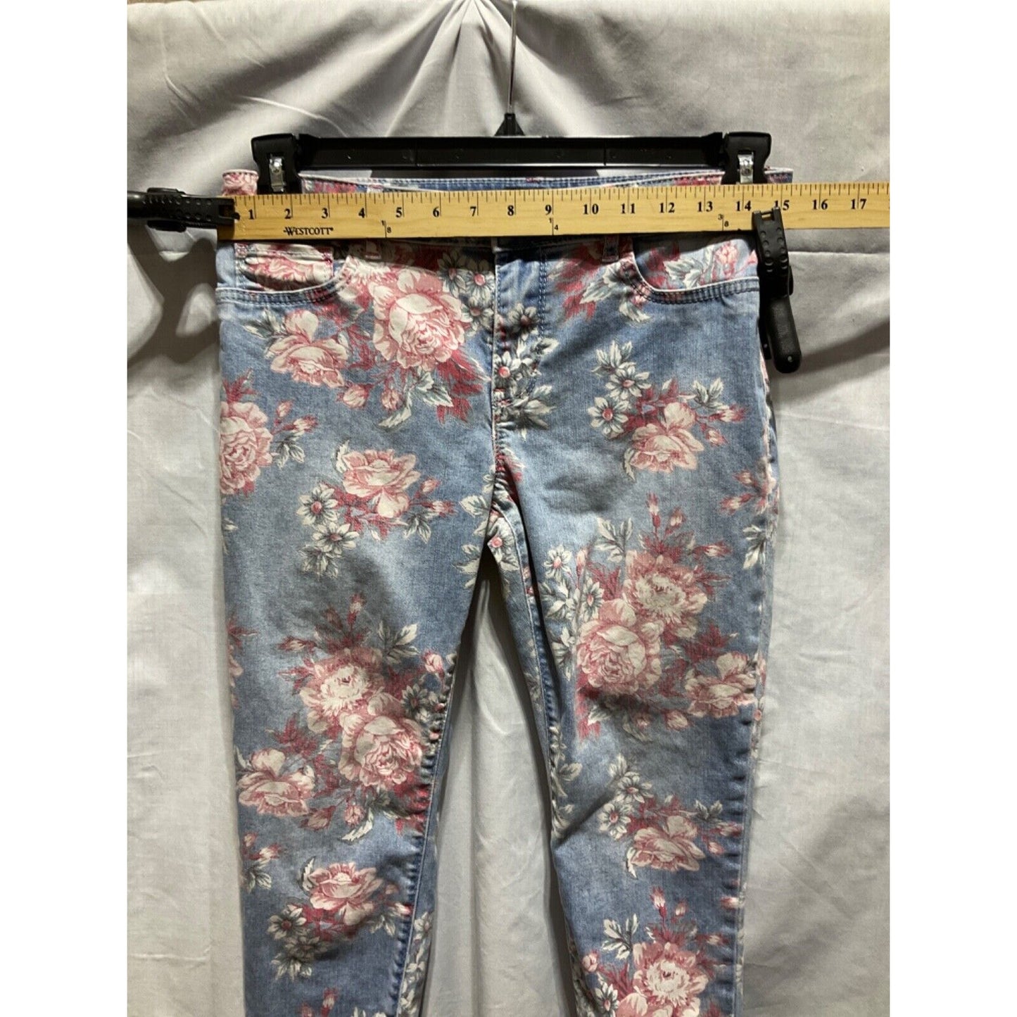 Gap Flowered Jean Jeggings Size 12 Plus, Girls, Ankle Stretch, 22" Inseam