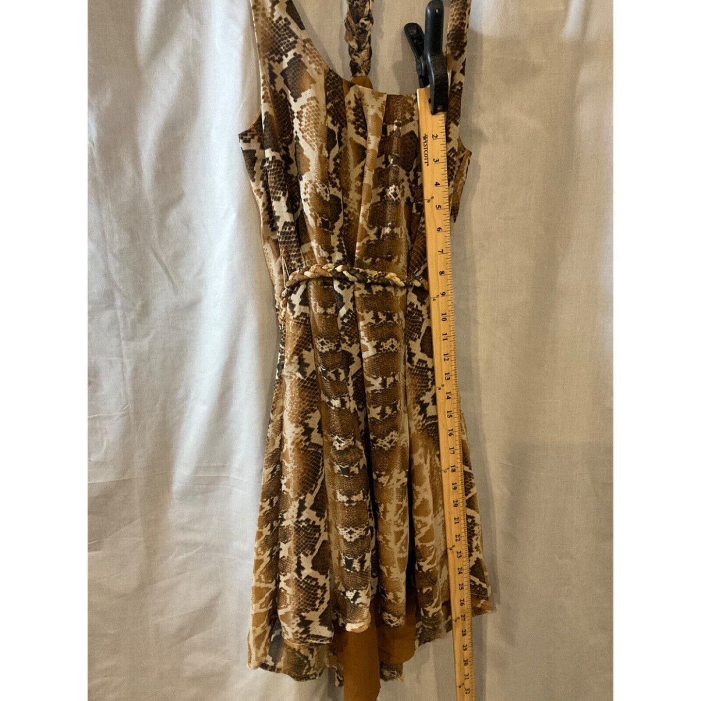 Jessica Simpson Animal Print Sleeveless Dress, Small, 100% Polyester, Lined