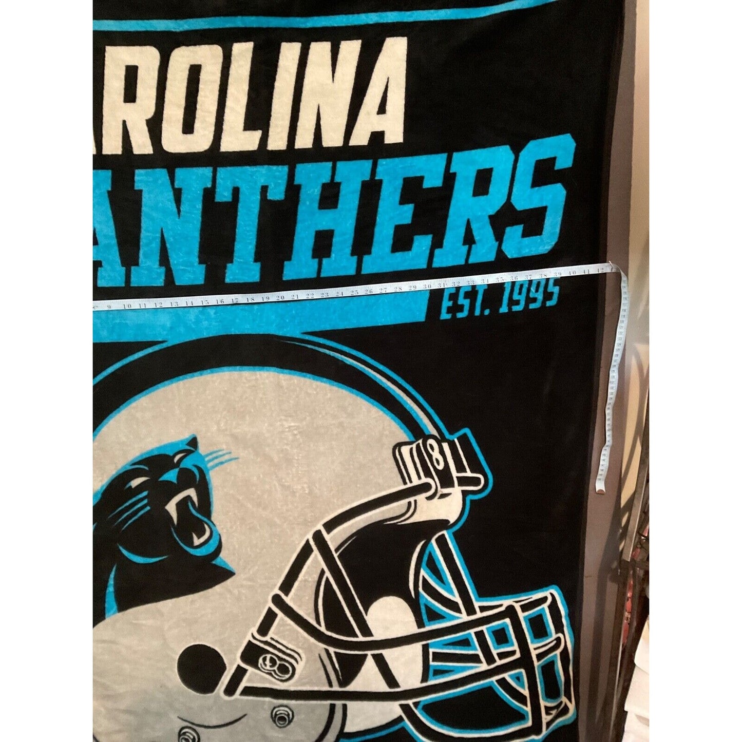 Carolina Panthers Blanket 60x45" NFL Team Logo Throw Black/Blue/White