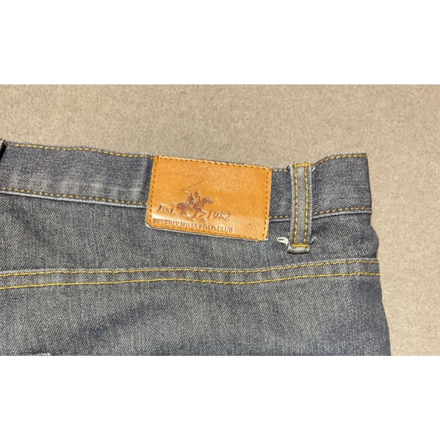 Beverly Hills Polo Club 36x32 Dark Wash Retro Blue Denim Jeans