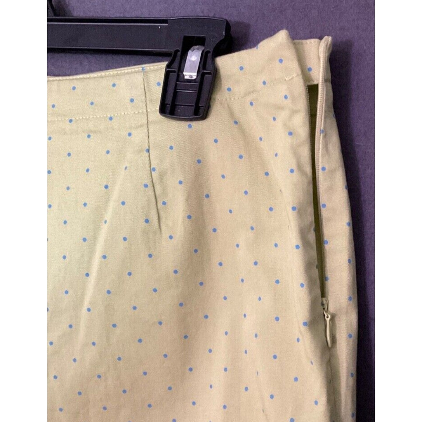 Susan Bristol Cropped Polka Dot Straight-Leg Pants Women's Size 8 Side Zipper