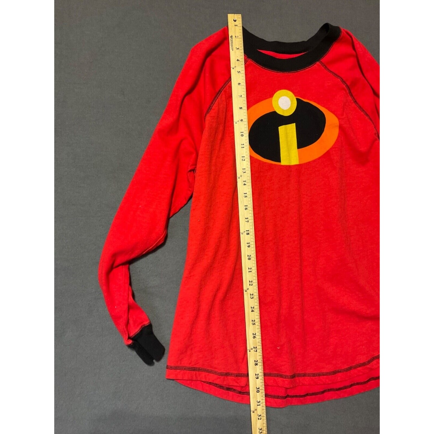 Disney The Incredibles 2 Pajama Long Sleeve Shirt 2X Red 100% Cotton