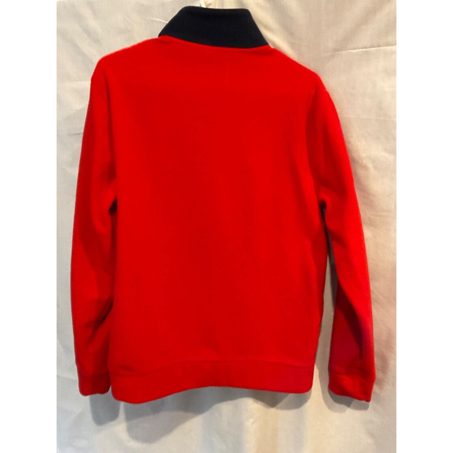 Old Navy Men's Red 1/4 Zip Sweatshirt Fleece Y2K Med, Kangaroo Pocket