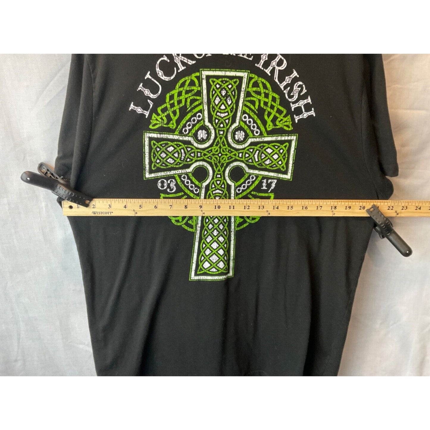 Men's Large St. Patrick's Day Graphic Tee 'Luck of the Irish'