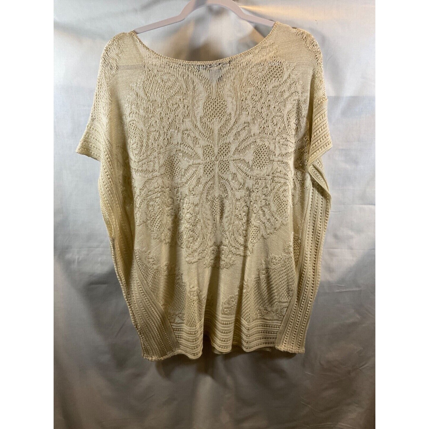 United States Sweaters Women's L Loose Knit Sweater - Tan, Small Flaw, Acrylic/R