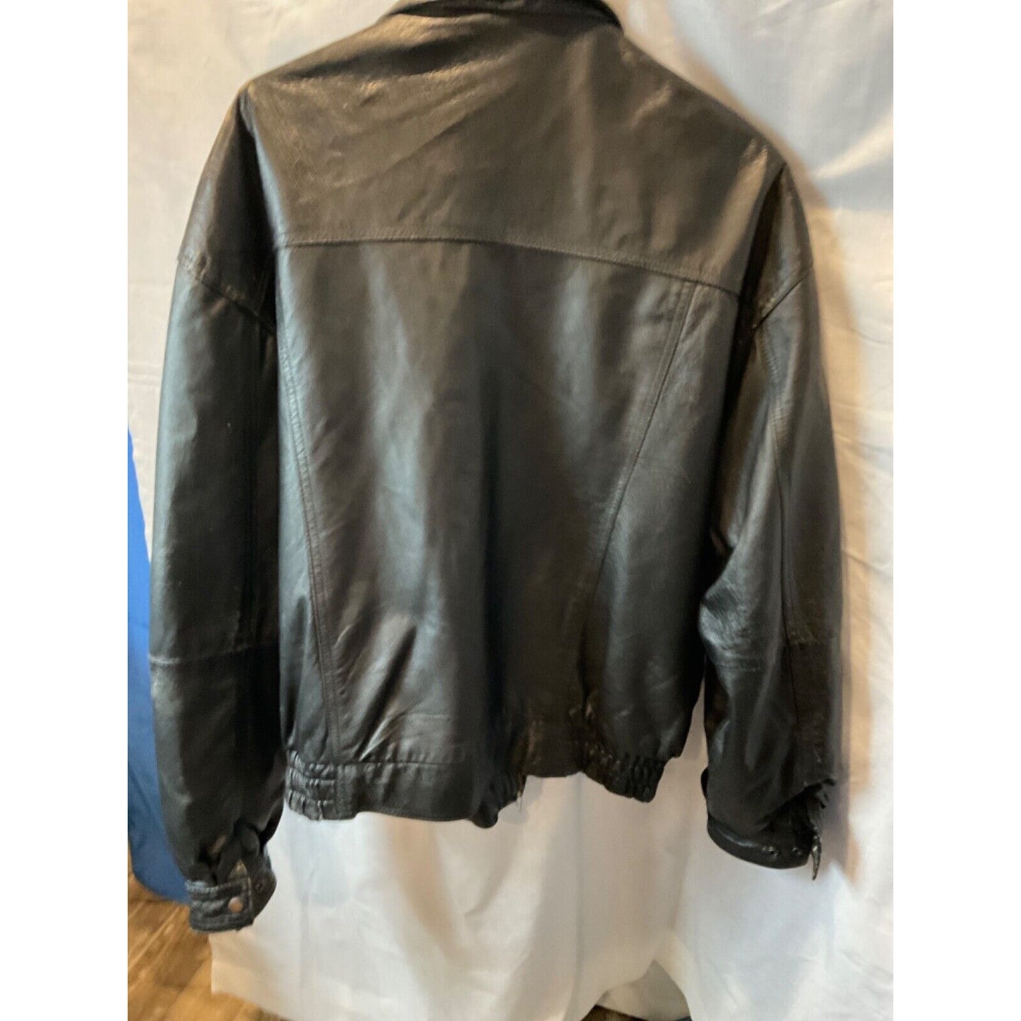 Four Star XL Men's Genuine Leather Jacket, Good Condition with Vintage Wear