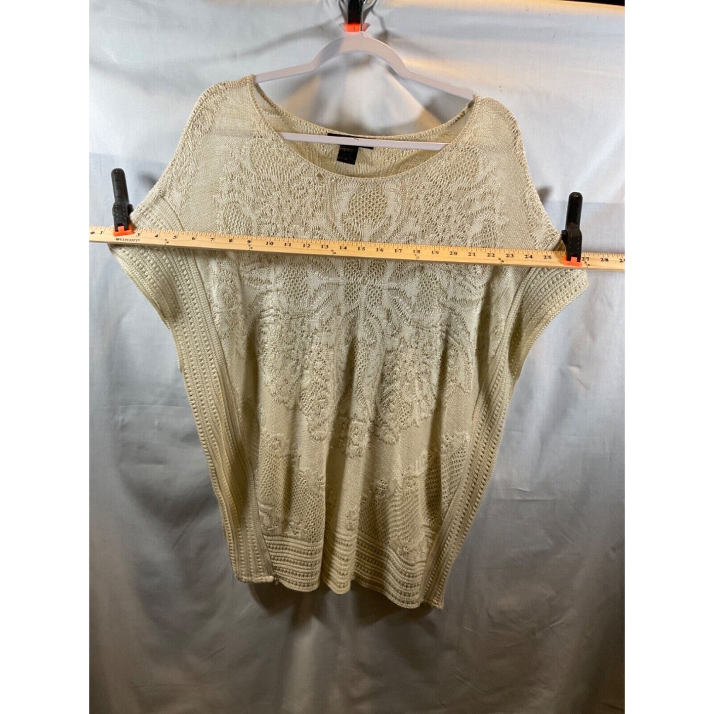 United States Sweaters Women's L Loose Knit Sweater - Tan, Small Flaw, Acrylic/R