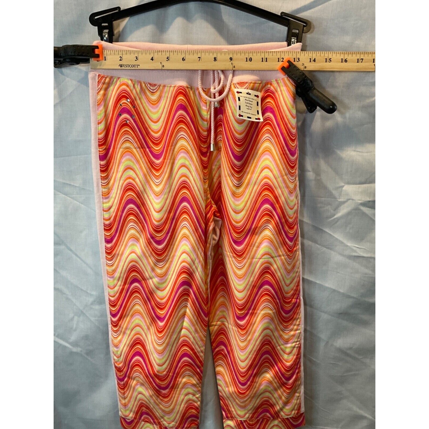 Nilla Shields Women's Capri Pants, Multi-Color, Size M (Runs Small) DrawString