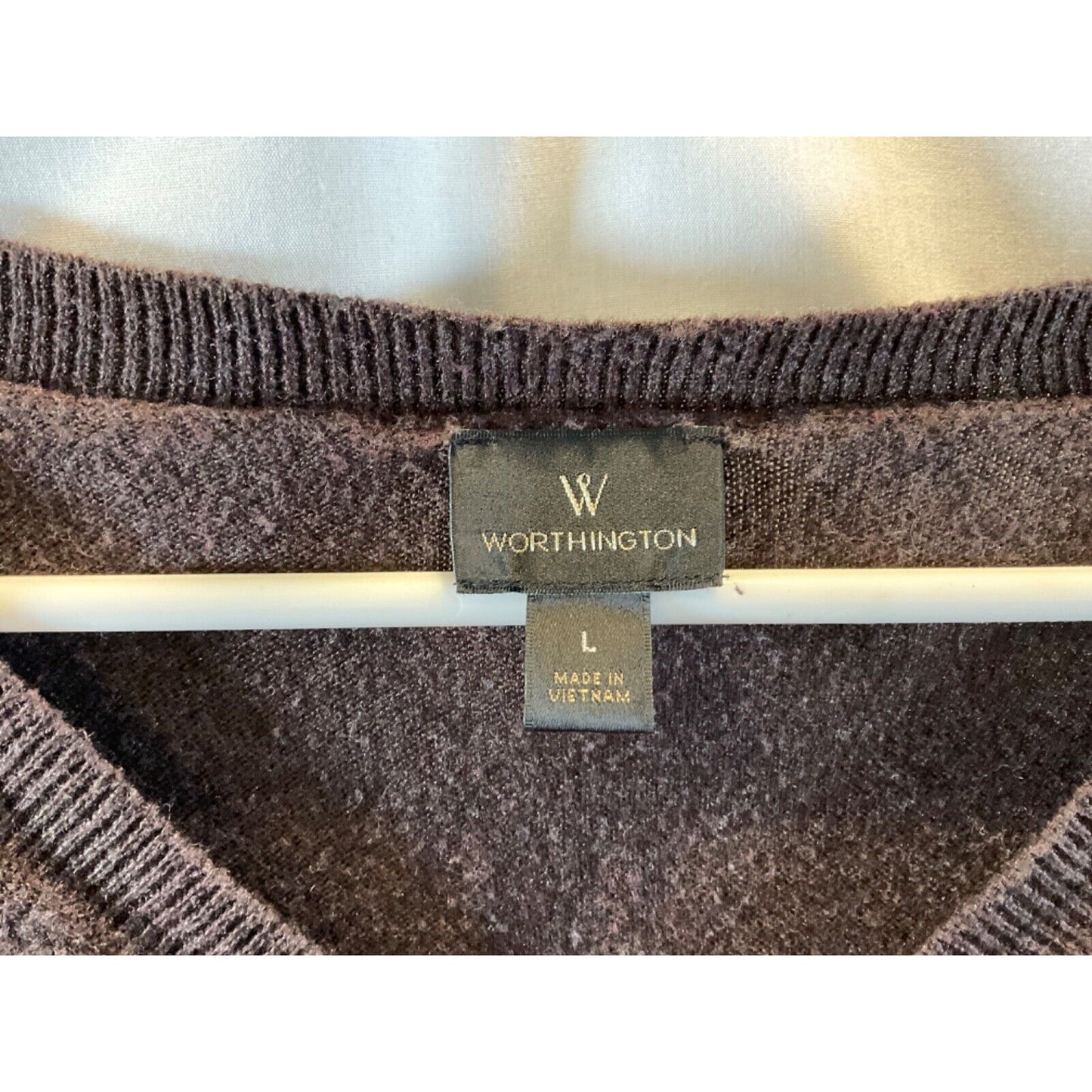 Worthington Women's Lightweight Knit Sweater Size L, Brown, Cotton Blend - FLAWS