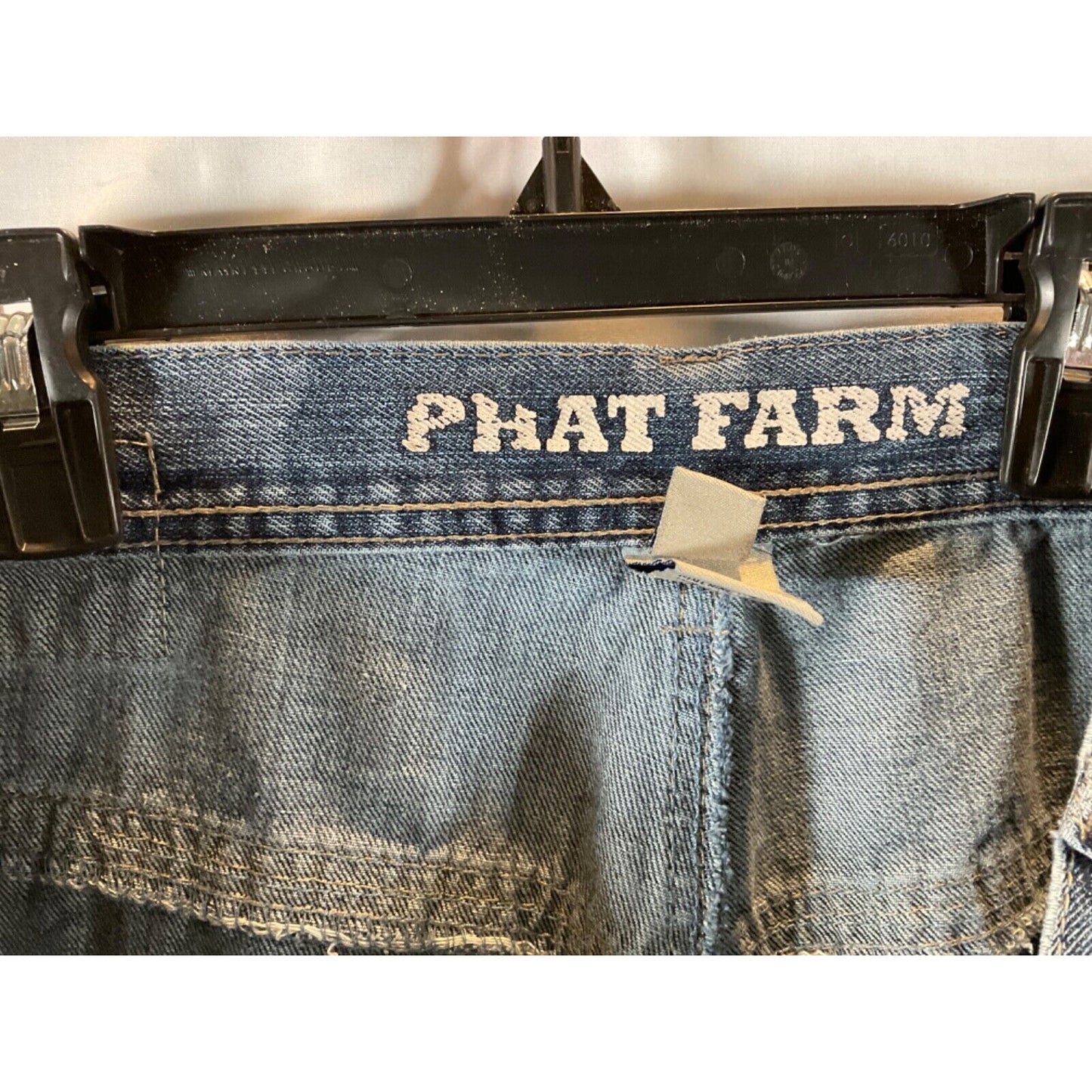 Phat Farm Men's Jean Shorts Size 36 Y2K Style Original Flava 100% Cotton BAGGY