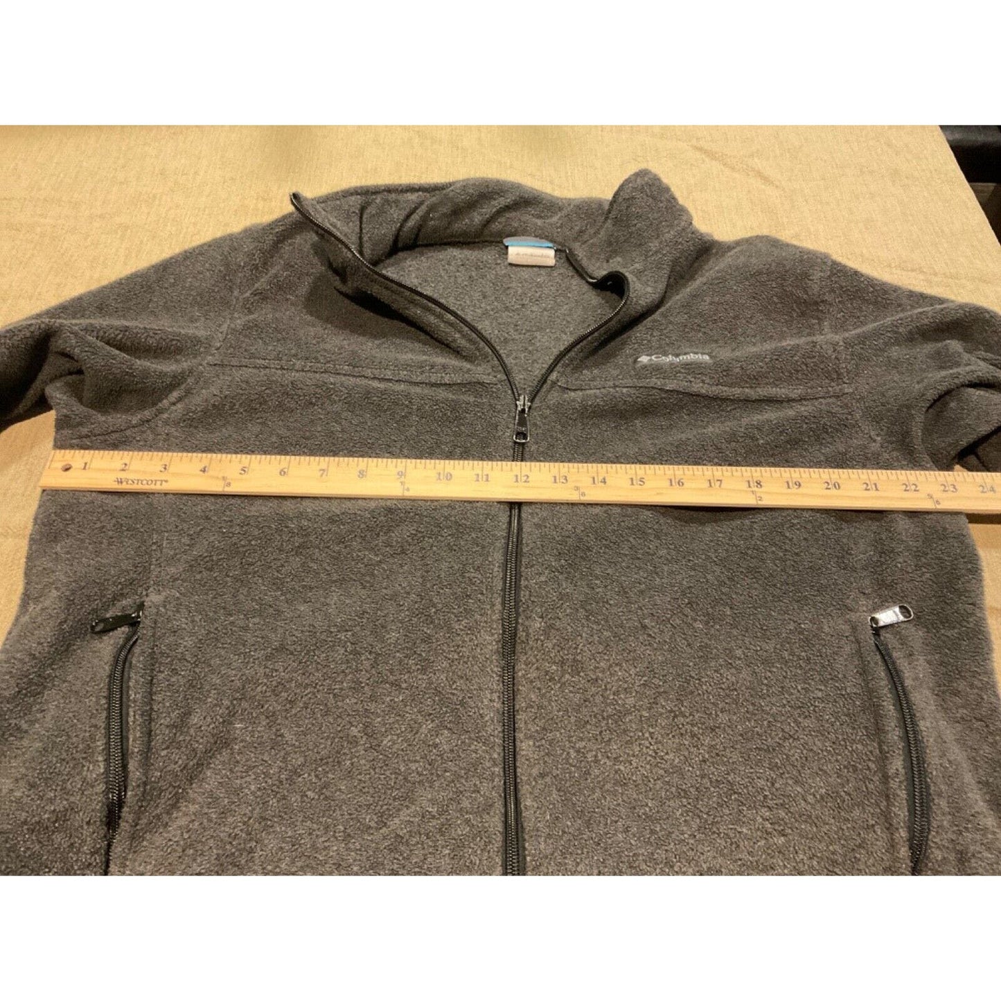 🧥 Columbia Sportswear Men's XL Charcoal Grey Full Zip Jacket | 2 inside pockets